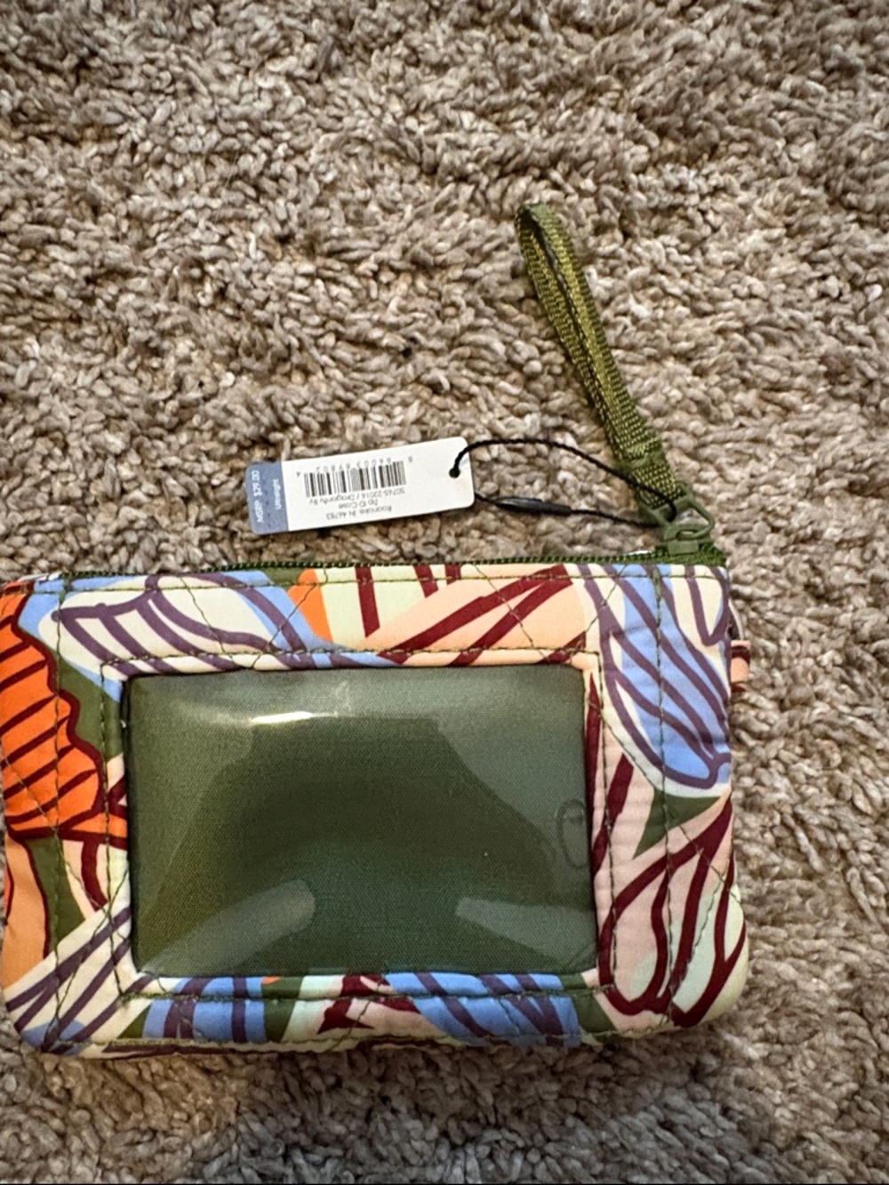 Vera Bradley Print Wristlet with Clear ID Window